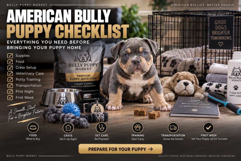 American Bully Puppy Checklist: Everything You Need Before Bringing Your Puppy Home