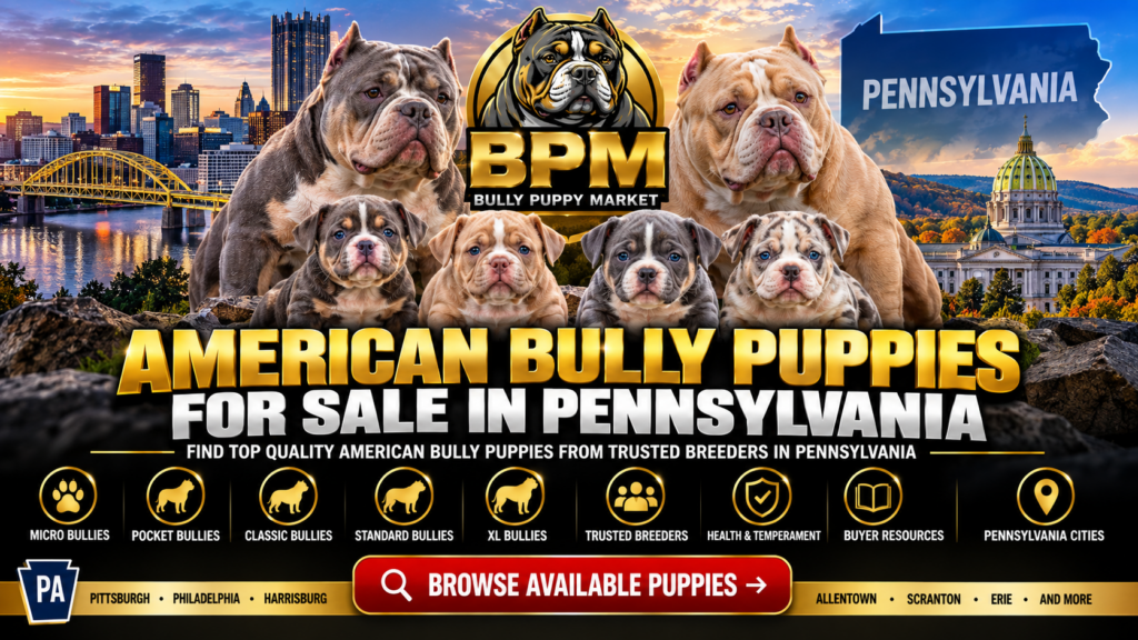 American Bully puppies for sale in Pennsylvania on Bully Puppy Market